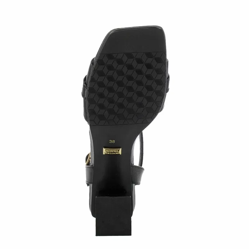 Дамски Сандали На Ток DONNA ITALIANA – 11659-652-665 BRINDISI VZ FRENCH BLACK — снимка 4