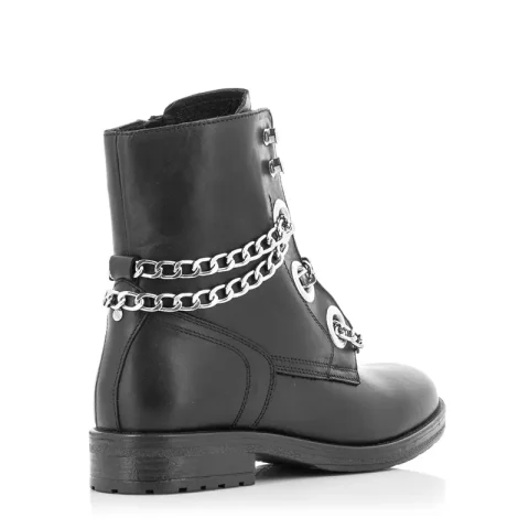 Дамски Кубинки CARLO FABIANI – ANFIBIO 04 BLACK PLAIN — снимка 2