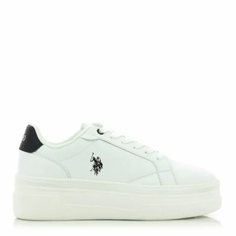 Дамски Сникърс U.S. POLO – CHERRY001W/BY3 -WHITE-BLACK