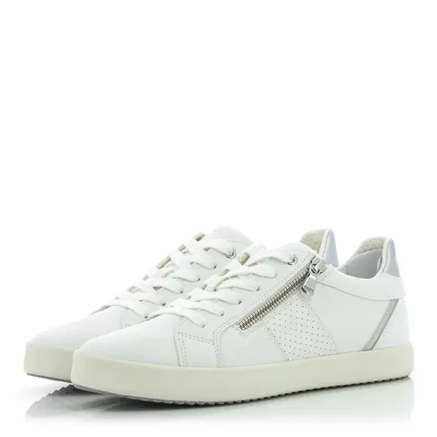 Дамски Сникърс GEOX – D366HE 229 D BLOMIEE WHITE/SILVER — снимка 3