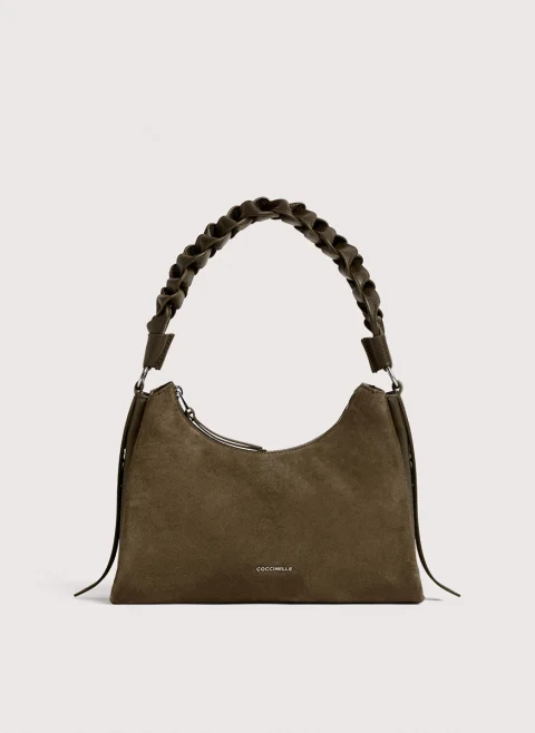 Велурена чанта Coccinelle Boheme Small