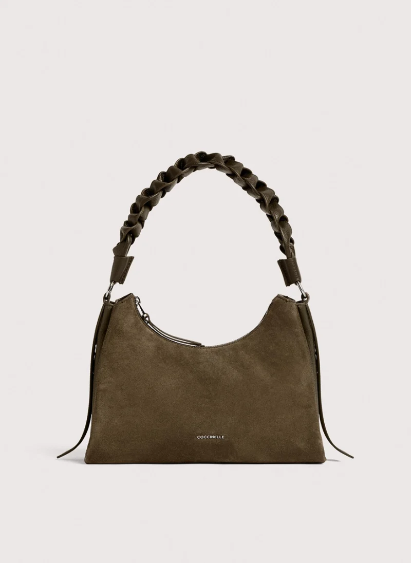 Велурена чанта Coccinelle Boheme Small