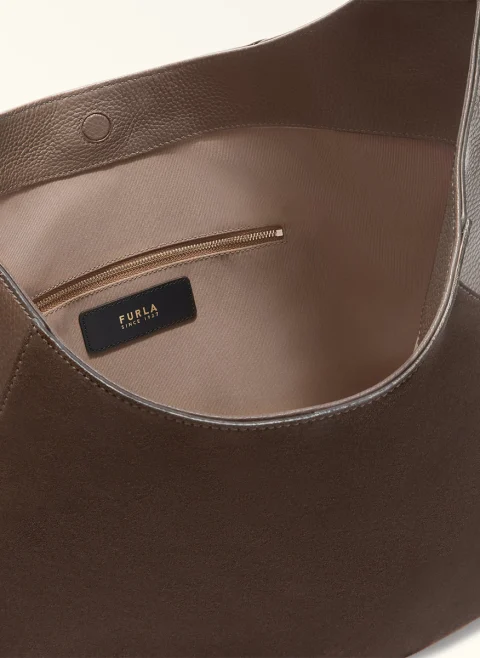 Кожена чанта Furla Lara Тoni Еspresso — снимка 4