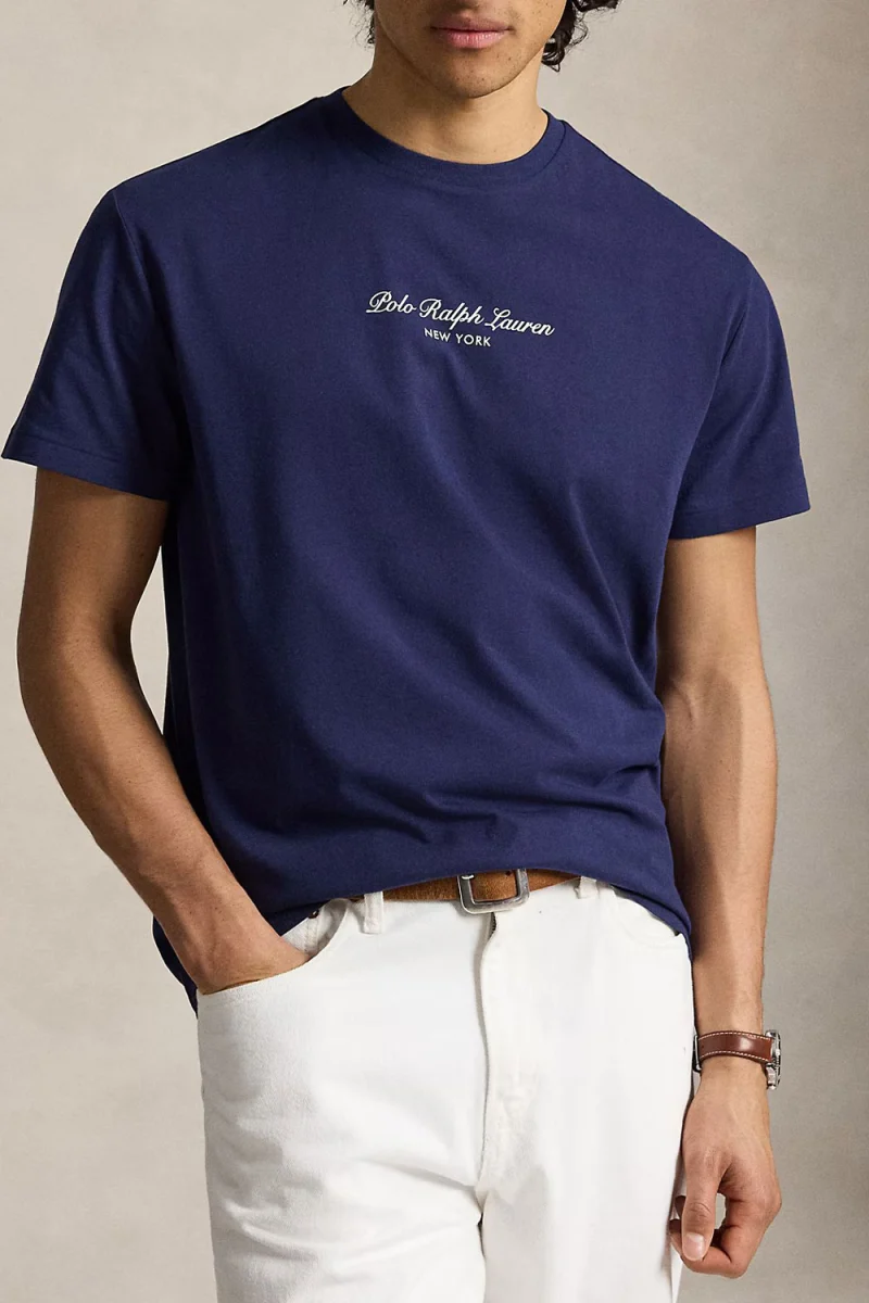 T-Shirt 26/1 Jersey-Knt 710B26090003 410 navy — снимка 2
