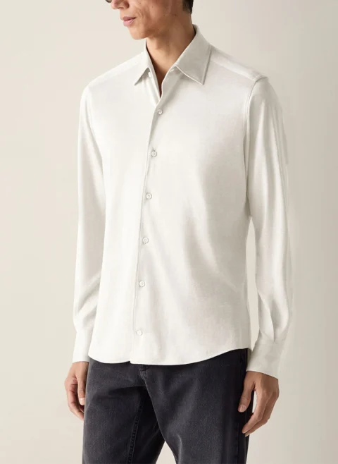 Риза с коприна и лен Zegna