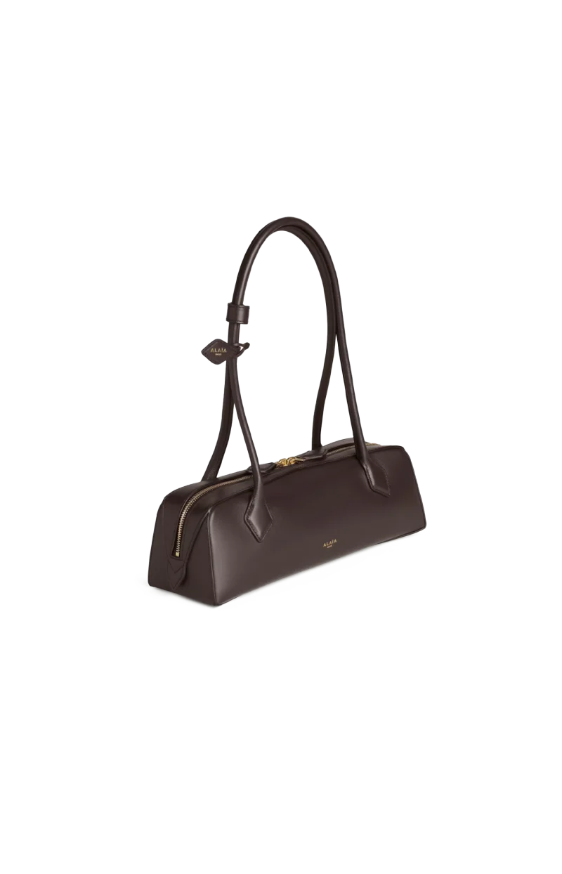 Le Teckel Medium Bag in Dark Brown Calfskin — снимка 2
