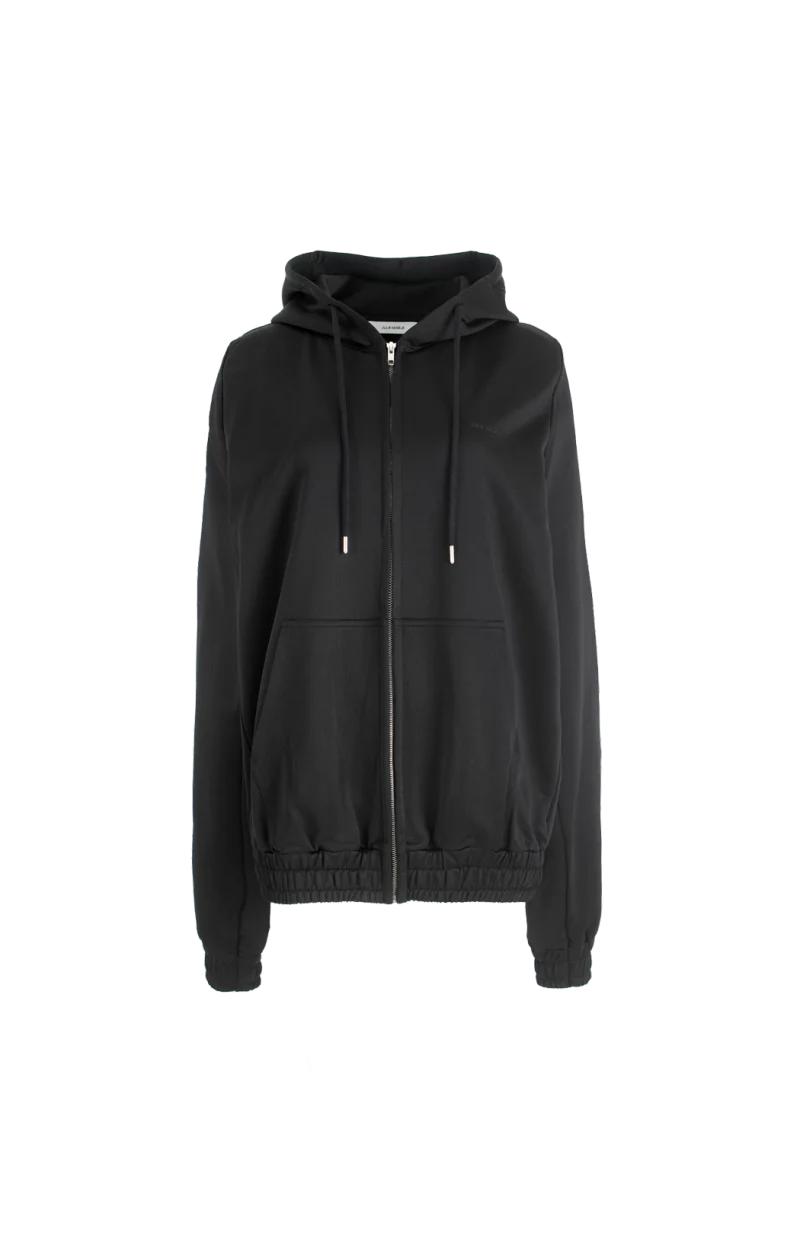 Jamon Elongated Hoodie in Black