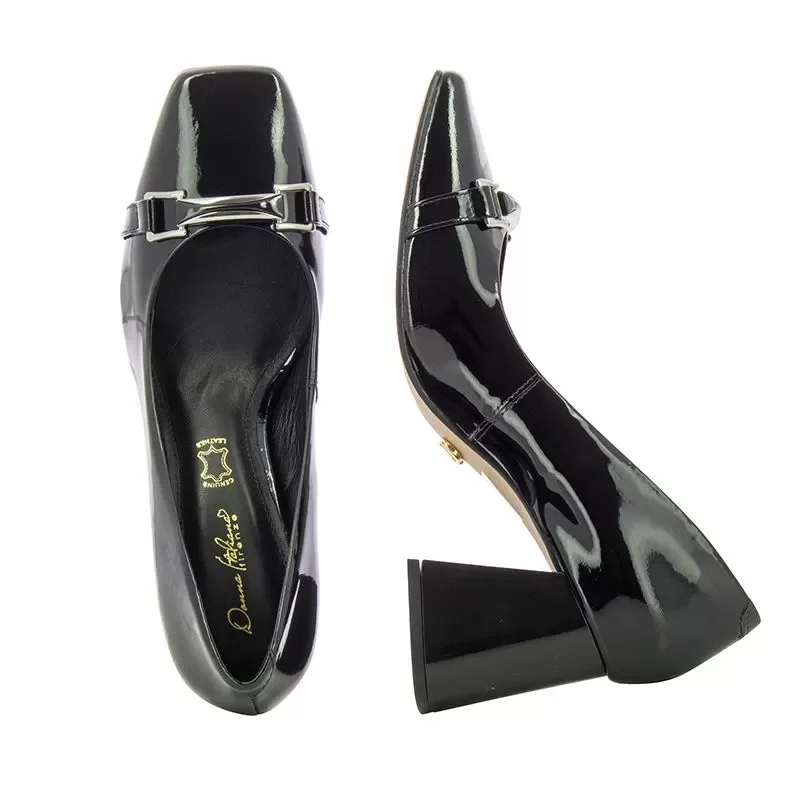 Токчета DONNA ITALIANA – 11034-715-757 VZ SEDA BLACK MA — снимка 5