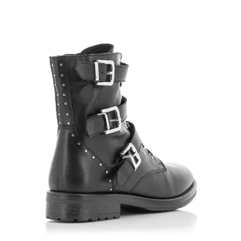 Дамски Равни Боти CARLO FABIANI – TOP 141 BLACK LEATHER — снимка 2