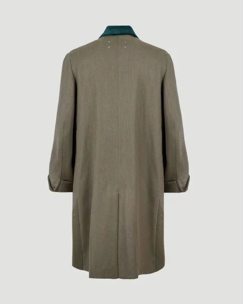 Work-in-Progress Wool Coat in Green — снимка 2