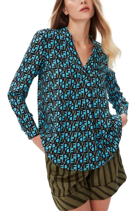 Блуза Sanorah DVFBL2R001DSSPG C0052 stamp sm pine green
