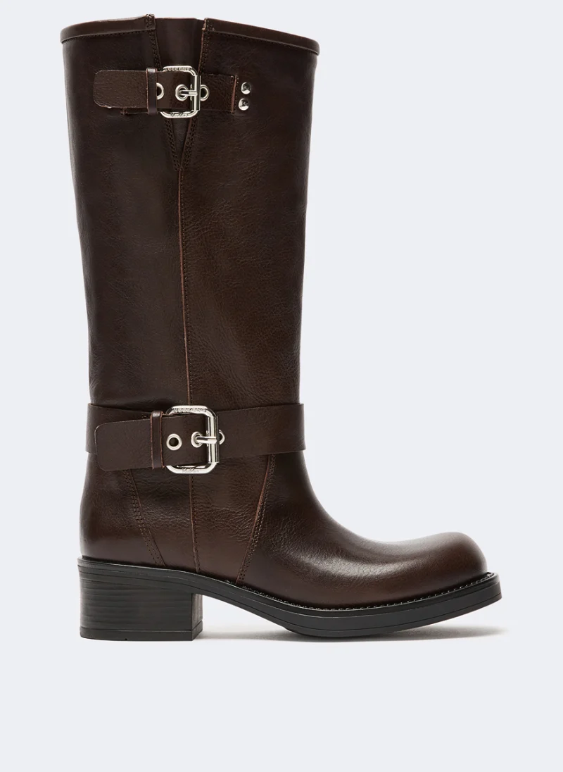 Кожени ботуши Weekend Max Mara Wkaaddobbo
