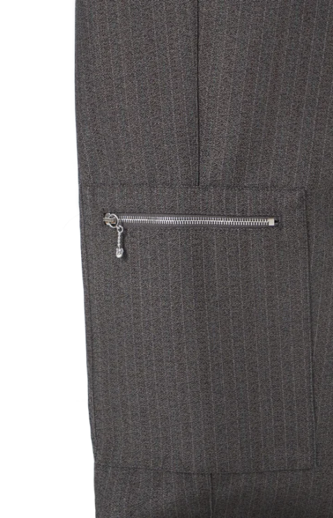 Wool And Mohair Pants in Desert/Grey Melange — снимка 3