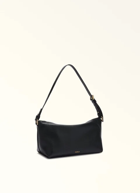 Мини кожена чанта Furla Debby Nero — снимка 3