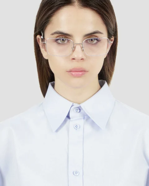 Invisible Rectangle Sunglasses in Silver — снимка 2