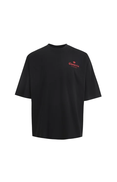Chavarria Dark Rose Tee in Black