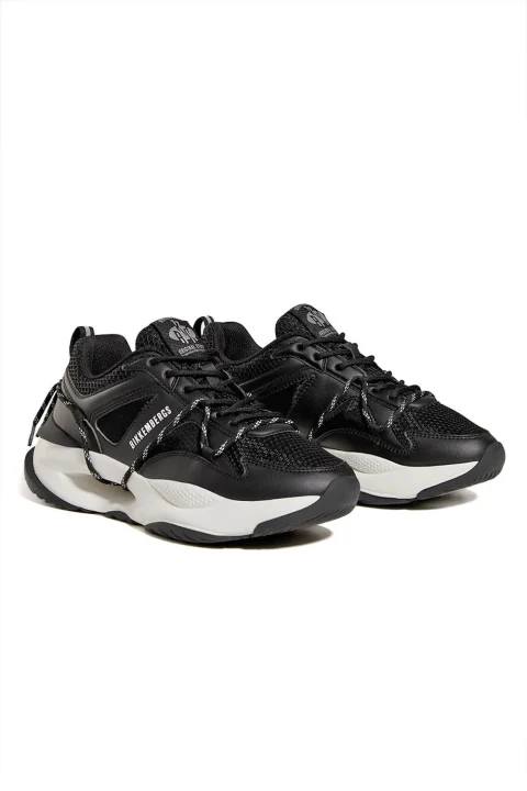 Sneakers Sneak Hole M 25116CP microfiber laether black — снимка 2