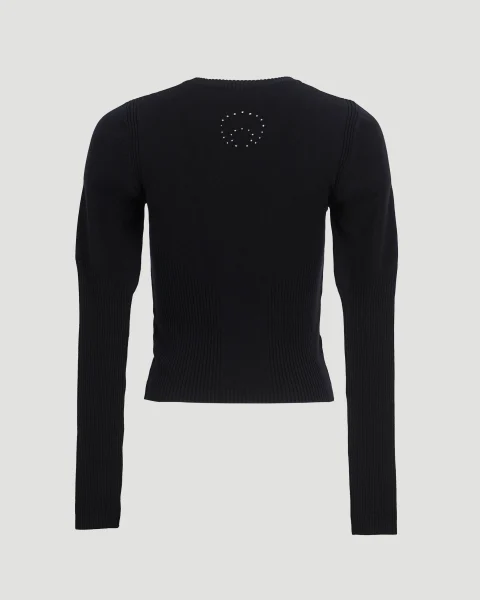 Ribbed-Knit Paneled Sweater — снимка 2