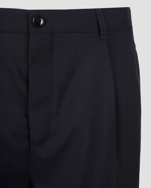 Black Wool Shorts — снимка 3
