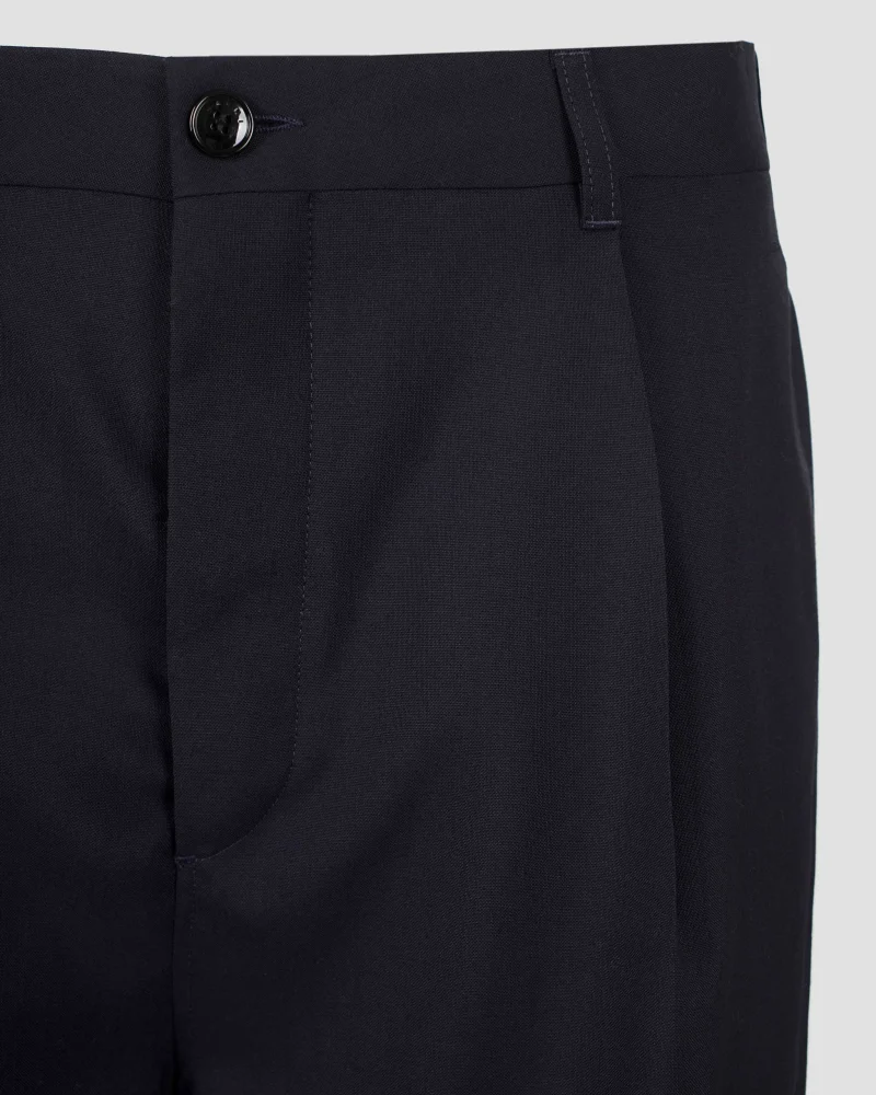 Black Wool Shorts — снимка 3