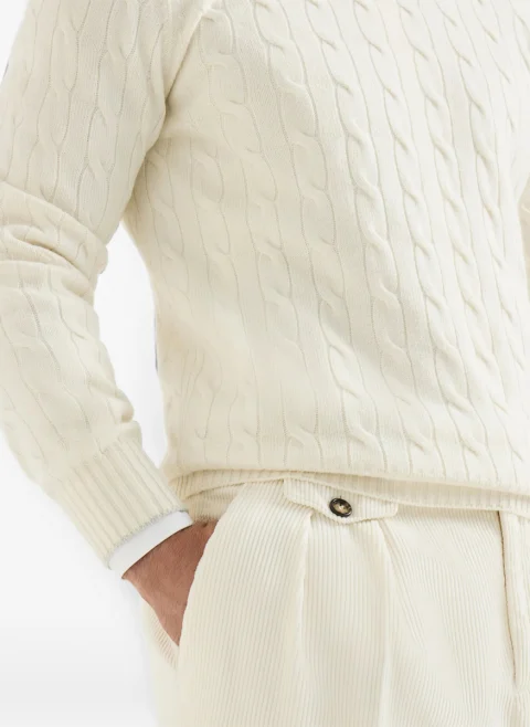 Пуловер от кашмир 'Cable-knit' Brunello Cucinelli — снимка 4