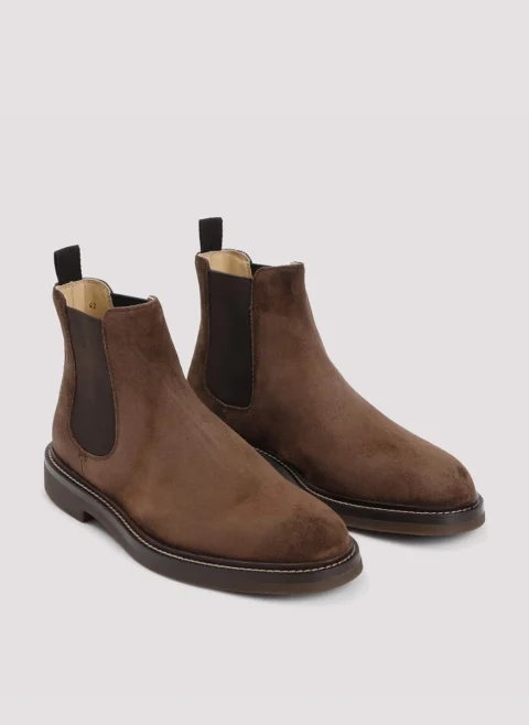Велурени боти 'Chelsea' Brunello Cucinelli — снимка 2