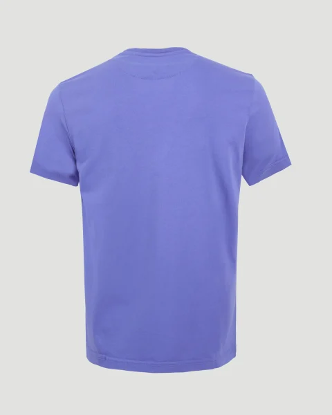 Cotton T-Shirt in Blue — снимка 3