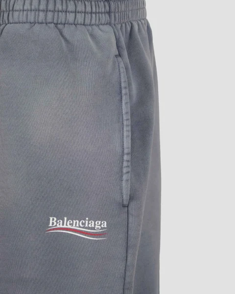 Political Campaign Sweat Shorts in Faded Blue — снимка 3