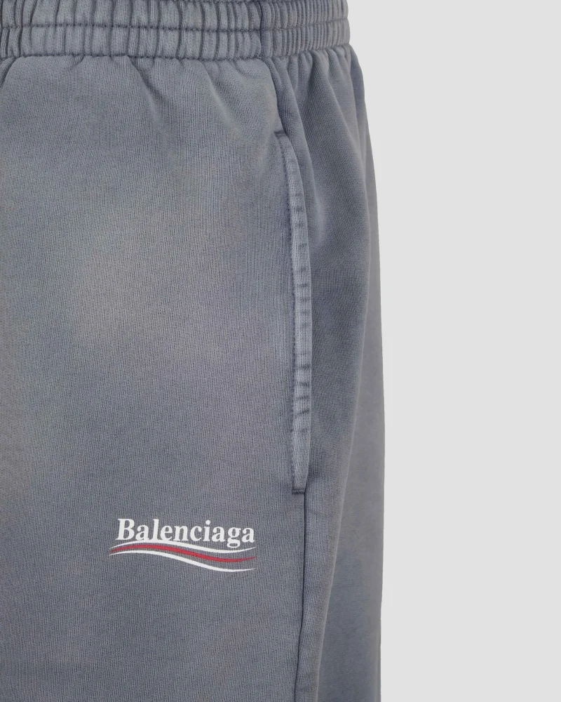 Political Campaign Sweat Shorts in Faded Blue — снимка 3