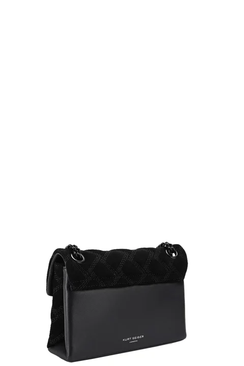 Чанта Mini Kensington Drench 6344300219 00-black suede — снимка 2