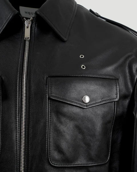 Black Leather Jacket — снимка 3