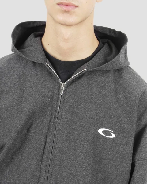 Trompe L'œil Hoodie in Anthracite — снимка 3