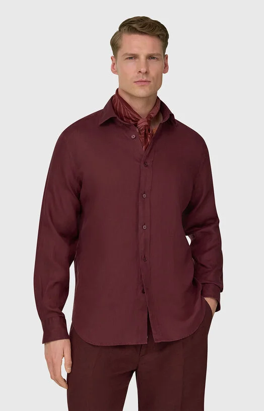 Ленена риза с дълъг ръкав