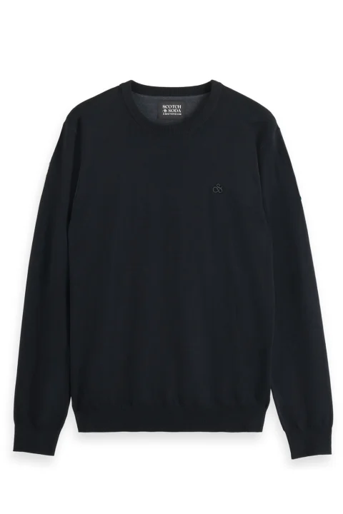 Плетено Core-Viscose Crewneck 179183 0008 black