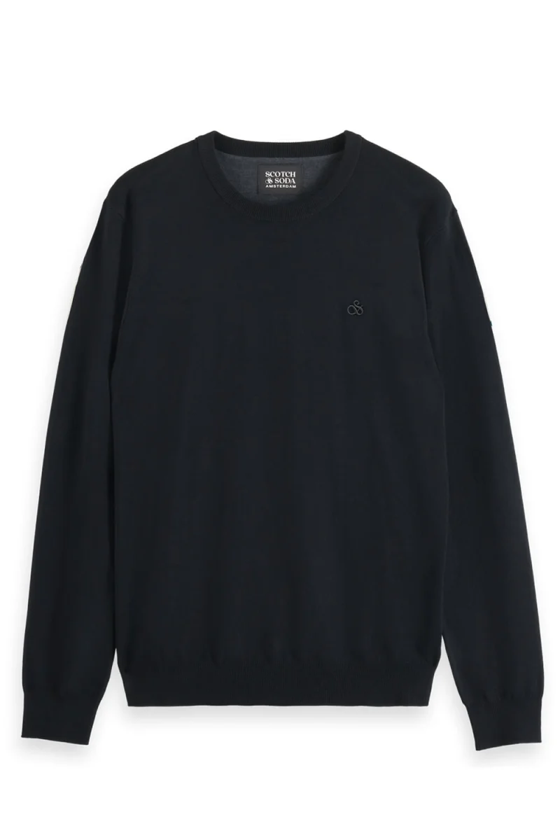 Плетено Core-Viscose Crewneck 179183 0008 black