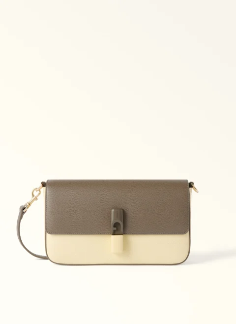 Мини чанта Furla Iride Muddy Gray Cremino