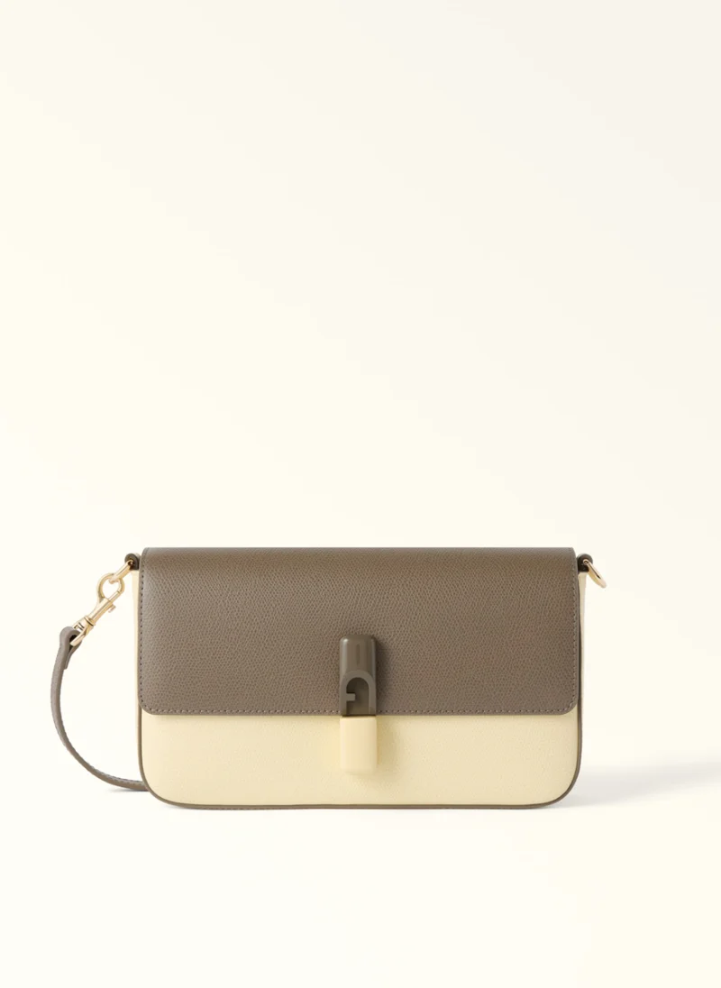 Мини чанта Furla Iride Muddy Gray Cremino
