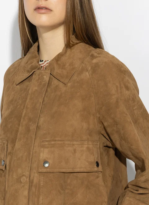 Яке от естетсвен велур Weekend Max Mara Wkdabito — снимка 5