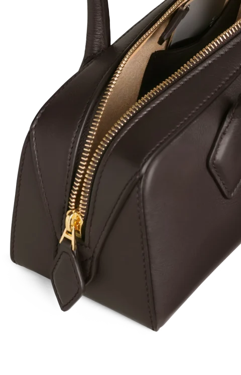 Le Teckel Medium Bag in Dark Brown Calfskin — снимка 3