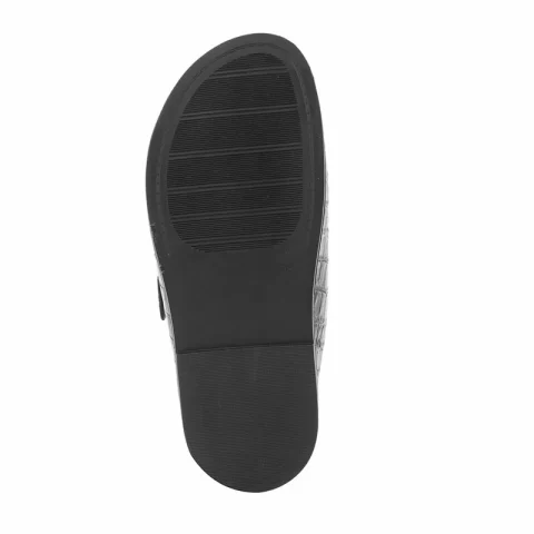 Дамски равни чехли VERANO – 030.24.059 CROCCO BLACK — снимка 4