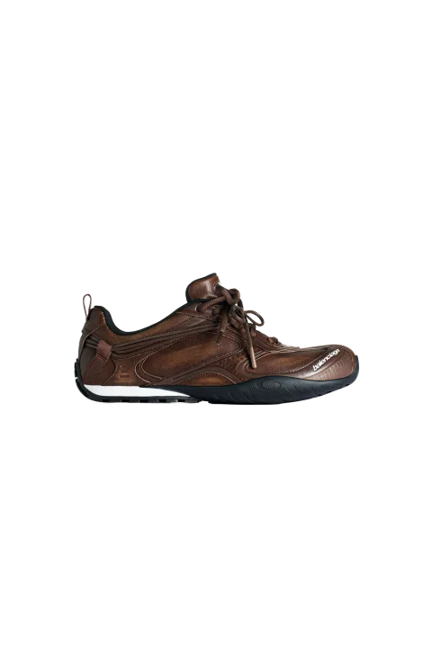 Men's Radar Leather Sneaker in Brown/Black