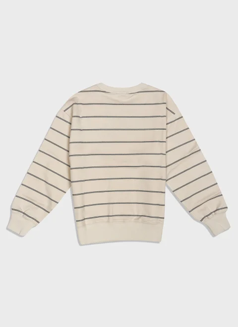 Суитшърт с блестящи райета Brunello Cucinelli Kids 6 — снимка 3