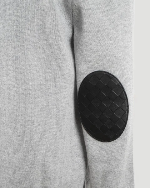 Cashmere Cardigan in Light Grey Melange — снимка 4