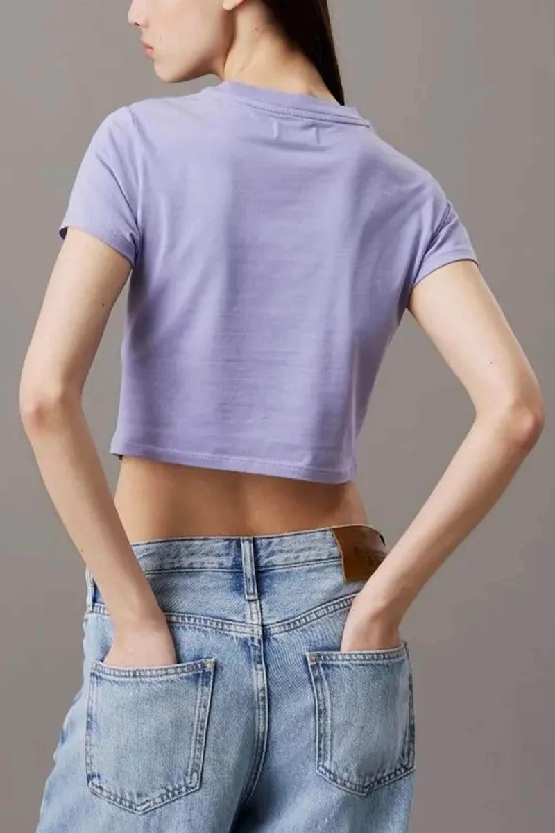 T-Shirt Clean Cropped Short Sleeve Tee J20J225237 VFV persian violet — снимка 2