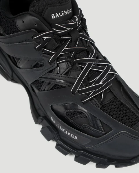 Track Sneaker in Black Mesh and Nylon — снимка 5