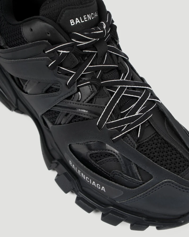 Track Sneaker in Black Mesh and Nylon — снимка 5
