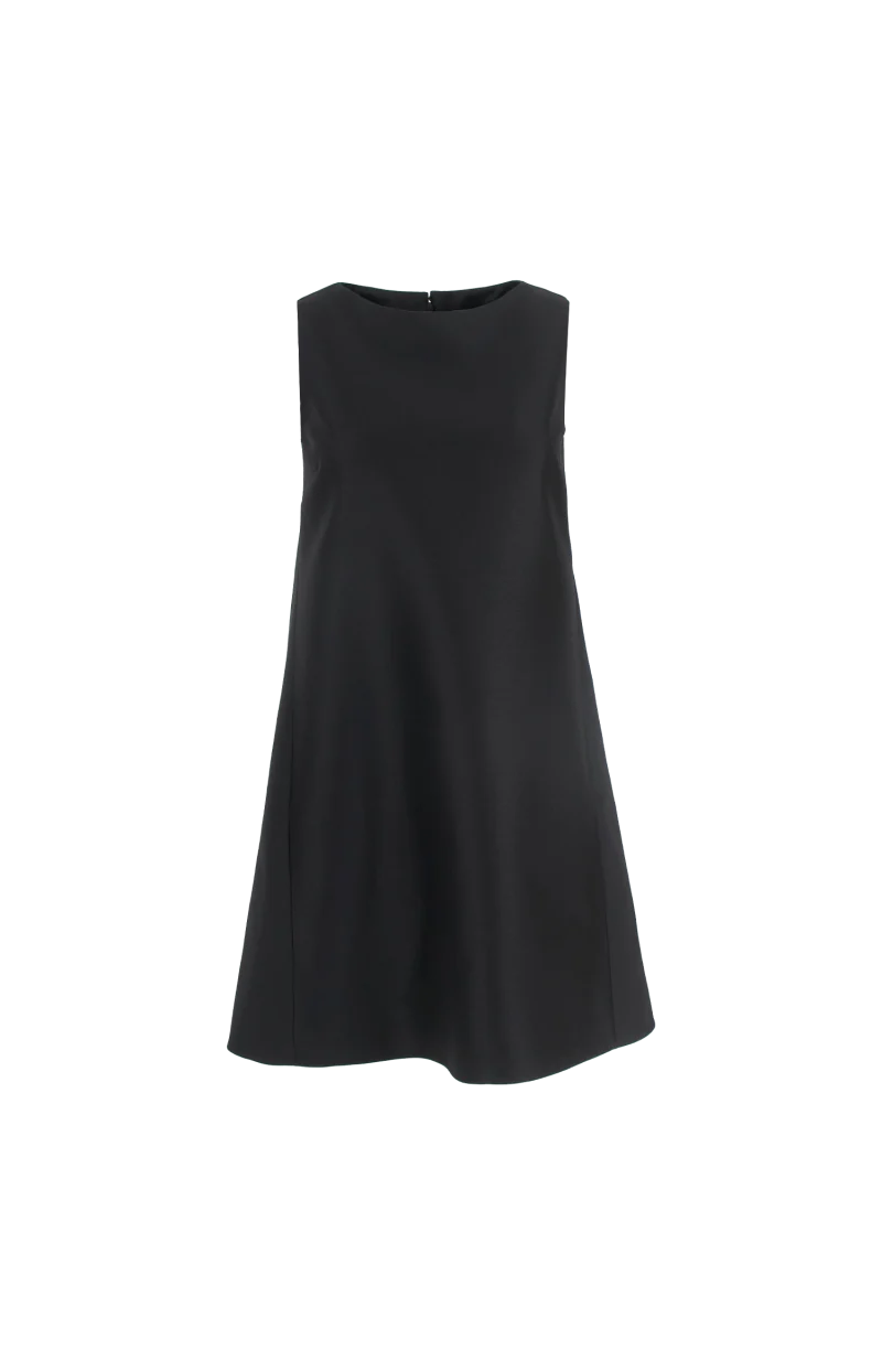 A-Line Wool Dress in Black