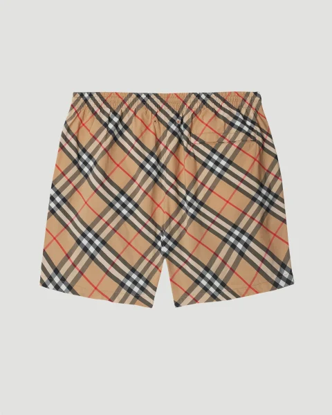 Check Swim Shorts in Sand — снимка 2