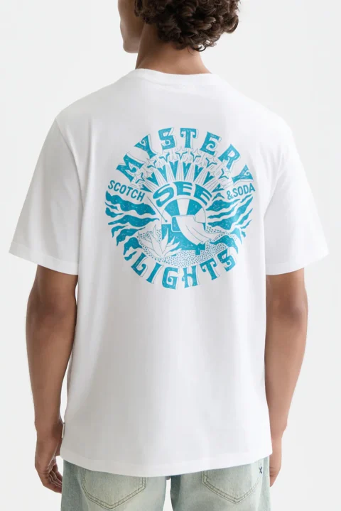T-Shirt Front And Back Artwork Regular Fit 183042 101 bright white — снимка 2