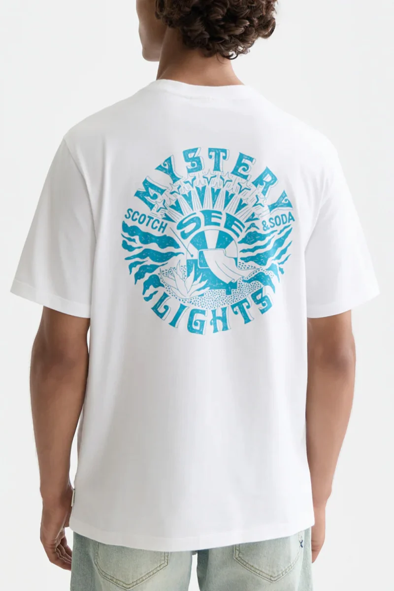 T-Shirt Front And Back Artwork Regular Fit 183042 101 bright white — снимка 2